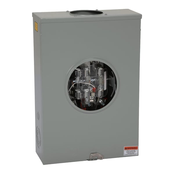 Square D Individual meter socket, ringless socket, lever bypass, 7 jaw with lever bypass and jaw release, OH, UG, 200 A, up to 600 VAC three phase 4W - UTH7213T