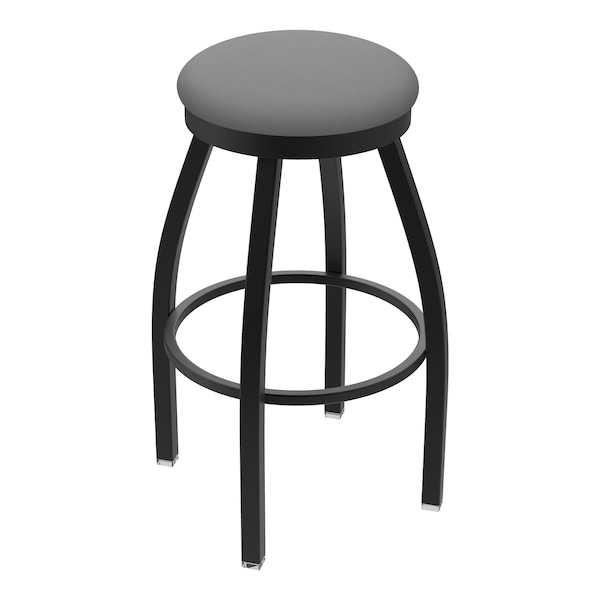 Holland Bar Stool Co 30" Swivel Bar Stool, Black Wrinkle, Canter Grey Seat - 80230BW007