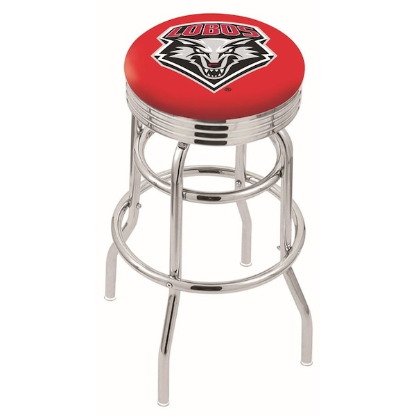 Holland Bar Stool Co 25" Chrome 2-Ring New Mexico Swivel Bar Stool, Accent Ring - L7C3C25NEWMEX