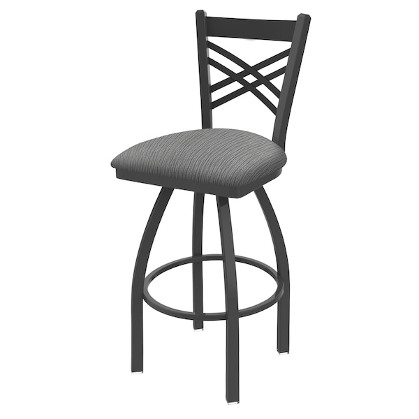 Holland Bar Stool Co 30" Swivel Bar Stool, Pewter Finish, Graph Seat - 82030PW020