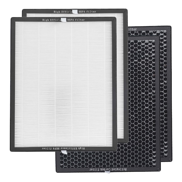 Black & Decker Replacement Air Purifier Filter BLACK + DECKER, Dual HEPA & Activated Carbon Filter, BAPUV250 - AF4