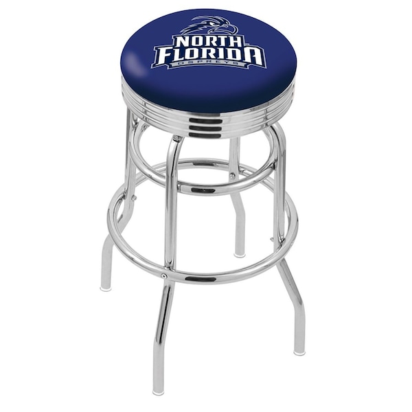Holland Bar Stool Co 30" Chrome 2-Ring North Florida Swivel Bar Stool, Accent Ring - L7C3C30NORFLA