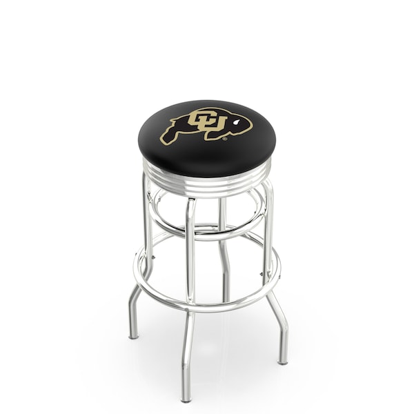 Holland Bar Stool Co 30" Chrome 2-Ring Colorado Swivel Bar Stool, Accent Ring - L7C3C30COLOUN