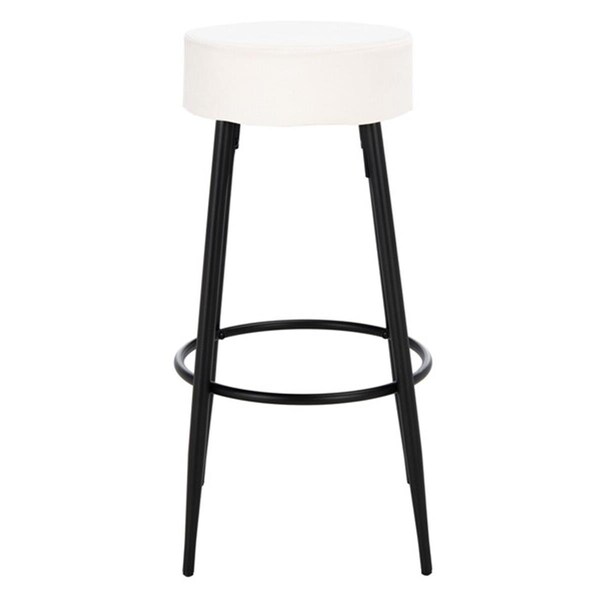 Safavieh Bohden Round Bar Stool Ivory & Black - BST7508A