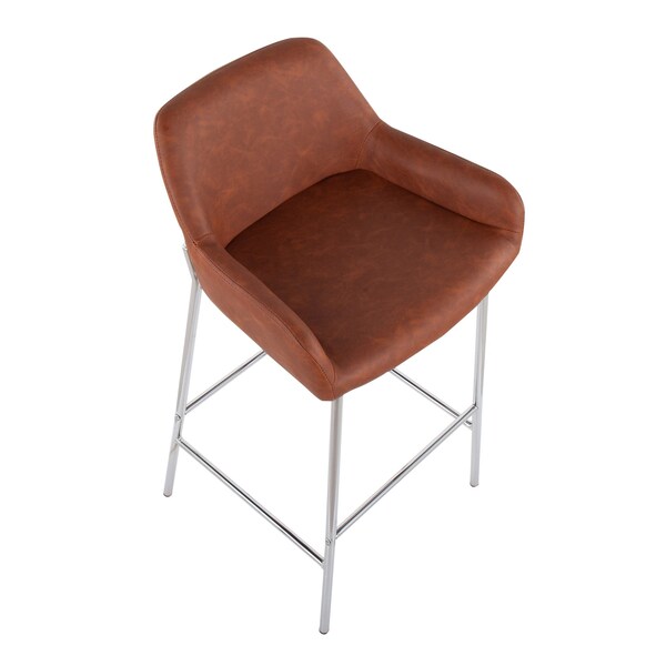 Lumisource Daniella Fixed-Height Bar Stool - Set of 2 PR - B30-DNLA2 CHRMPUCAM2