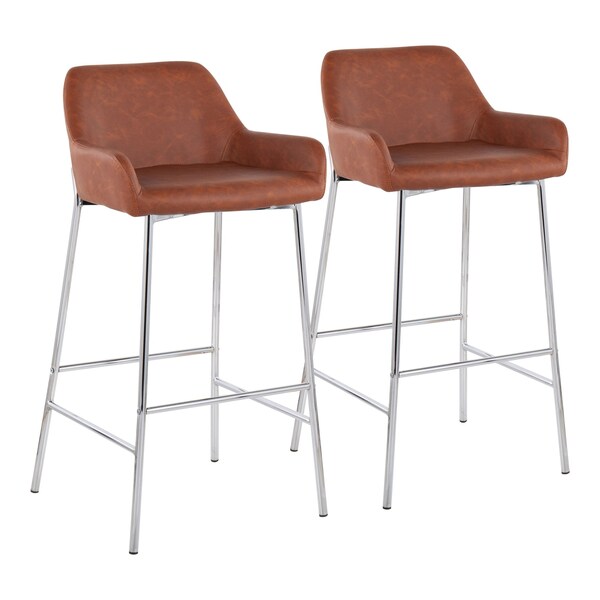 Lumisource Daniella Fixed-Height Bar Stool - Set of 2 PR - B30-DNLA2 CHRMPUCAM2