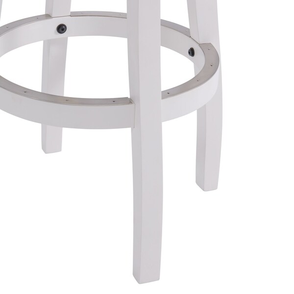 Alaterre Furniture Ellie Bar Height Stool, White, 2PK - ANEL06PDCR2