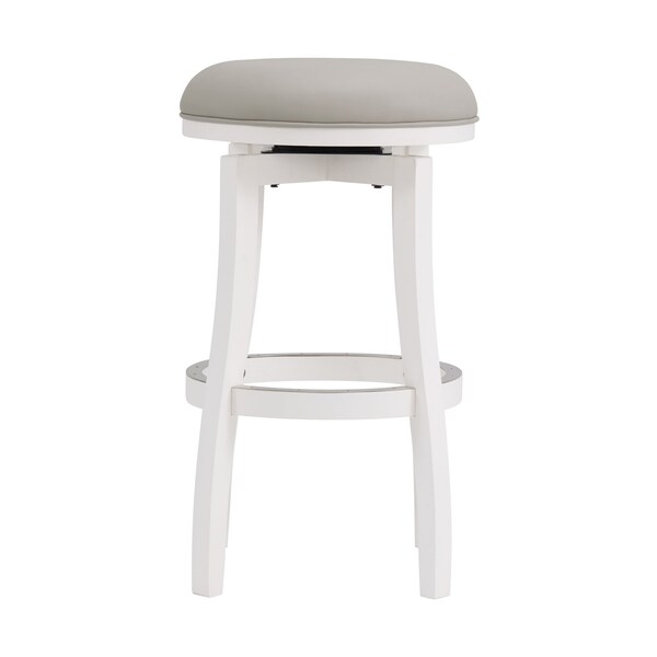 Alaterre Furniture Ellie Bar Height Stool, White, 2PK - ANEL06PDCR2