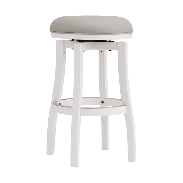 Alaterre Furniture Ellie Bar Height Stool, White, 2PK - ANEL06PDCR2