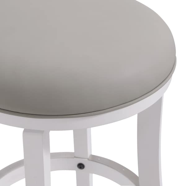 Alaterre Furniture Ellie Bar Height Stool, White, 2PK - ANEL06PDCR2