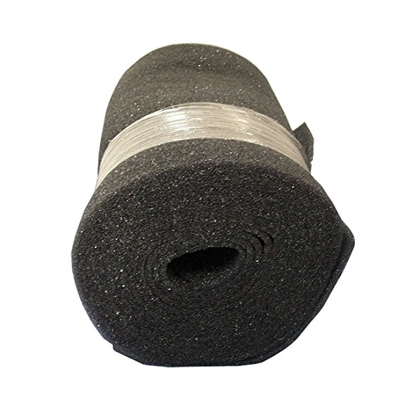 Duraflow Filtration Air Filter Foam Roll Media, 24 in x 25 ft x 1/2 in, Dark Gray - FOAMRL1/2
