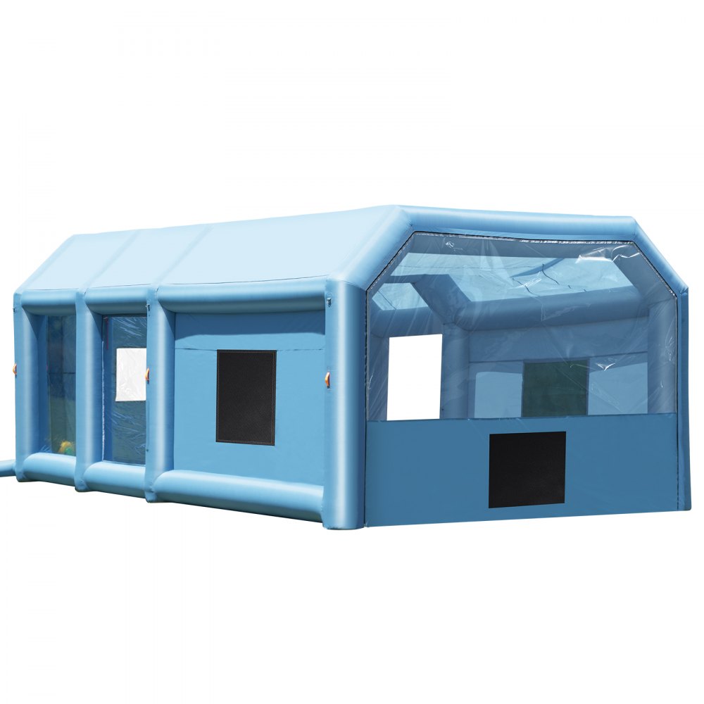 VEVOR Inflatable Paint Booth, 26.2 x 14.8 x 9.8 ft Inflatable Spray Booth, Portable Car Paint Booth for Small Truck, with 950W+750W Powerful Blowers and Air Filter System, Large Motorcycle, Midsize SU - CQSPQFLSKCGLK7J8AV1