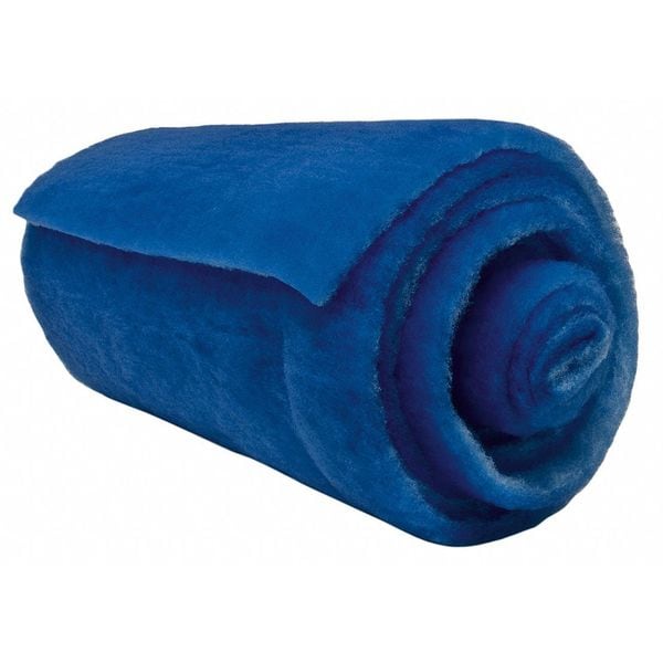 Zoro Select 10 in x 90 ft x 1 in Polyester Air Filter Roll, MERV 7, Blue/White (Formerly Air Handler) - 2GGF4