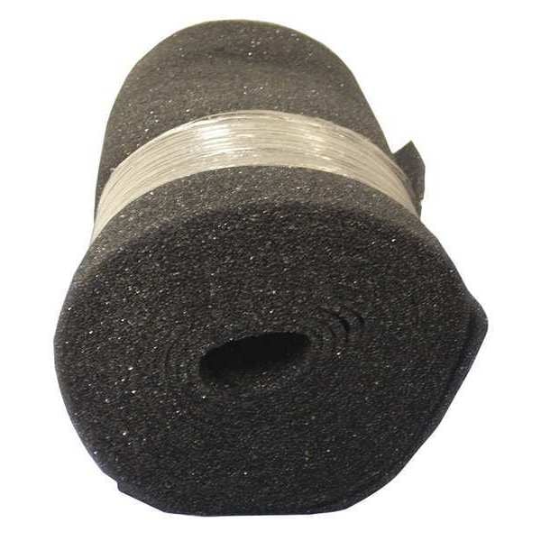 Zoro Select 48 in x 25 ft x 1 in Foam Air Filter Roll, Less Than 5 MERV, Black (Formerly Air Handler) - 2EJZ3