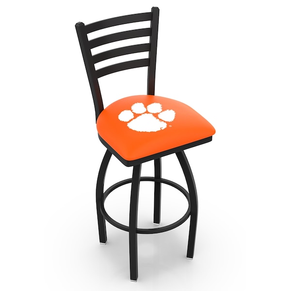 Holland Bar Stool Co 30" Blk Wrinkle Clemson Swivel Bar Stool, Ladder Back - L01430CLMSON