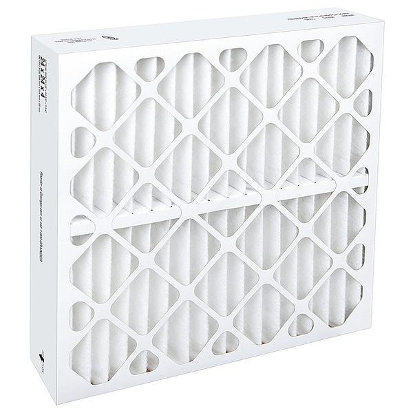Zoro Select 24x24x4 Pleated Air Filter, High Capacity, Synthetic, MERV 13, 1.0 to 3.0 micron - 60RD89