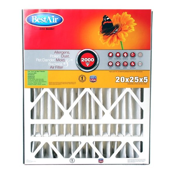 Bestair BestAir 20 in. W X 25 in. H X 5 in. D 11 MERV Pleated Air Filter 1 pk - AB2025-11R