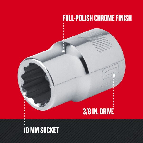 Craftsman Sockets, 10 mm S x 3/8" Drive S Metric 1 - CMMT44302