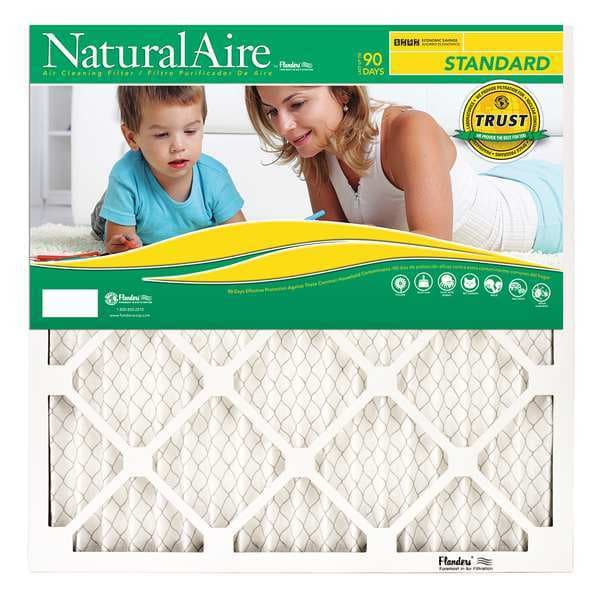 Naturalaire Standard Capacity Pleated Filter, 24"x24"x1", MERV 8 - 84858.012424