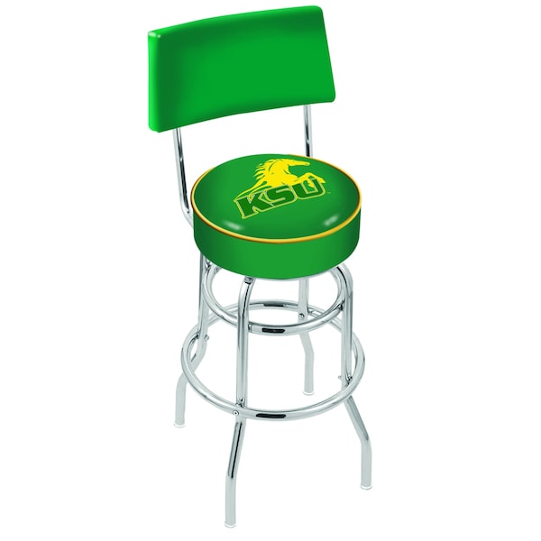 Holland Bar Stool Co 30" Chrome 2-Ring Kentucky State University Swivel Bar Stool, Back - L7C430KYSTUN