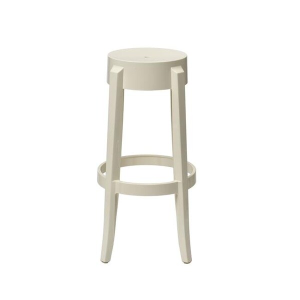 Commercial Seating Products Commercial Seating Products RPC-Kage-Stool-SW Polycarbonate Bar Height Backless Kage Stool; Creamy White - 30 in. - RPC-KAGE-STOOL-SW-WEB1