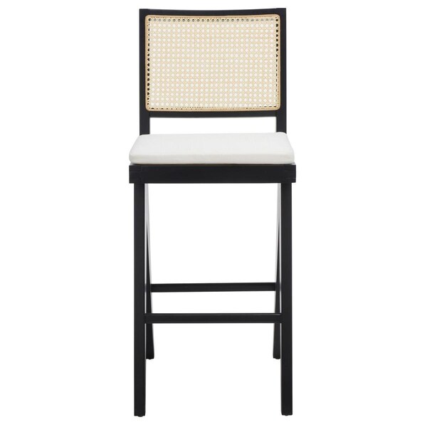 Safavieh Colette Rattan Barstool Black & Natural - SFV4134A