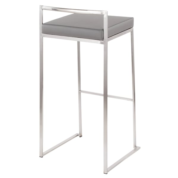 Lumisource Fuji Stacker Barstool - Set of 2 PR - B30-FUJI GY2