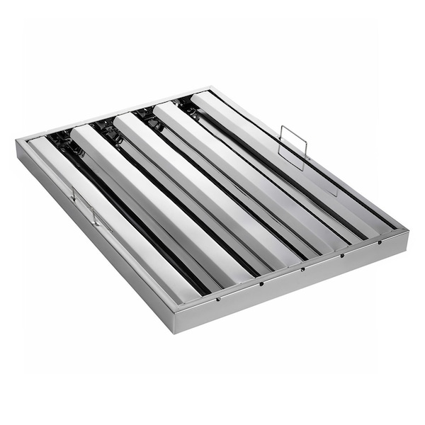 Amgood 16 in. x 25 in.  x 2 in.  Stainless Steel Hood Filter, 2PK - SSHF-1625-2PK-Z