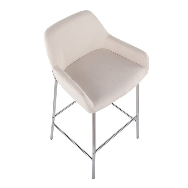 Lumisource Daniella Fixed-Height Bar Stool - Set of 2 PR - B30-DNLA2 CHRMCR2