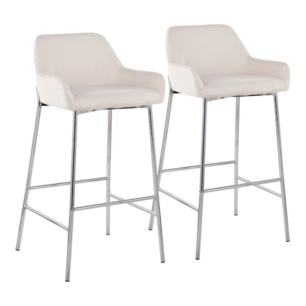 Lumisource Daniella Fixed-Height Bar Stool - Set of 2 PR - B30-DNLA2 CHRMCR2
