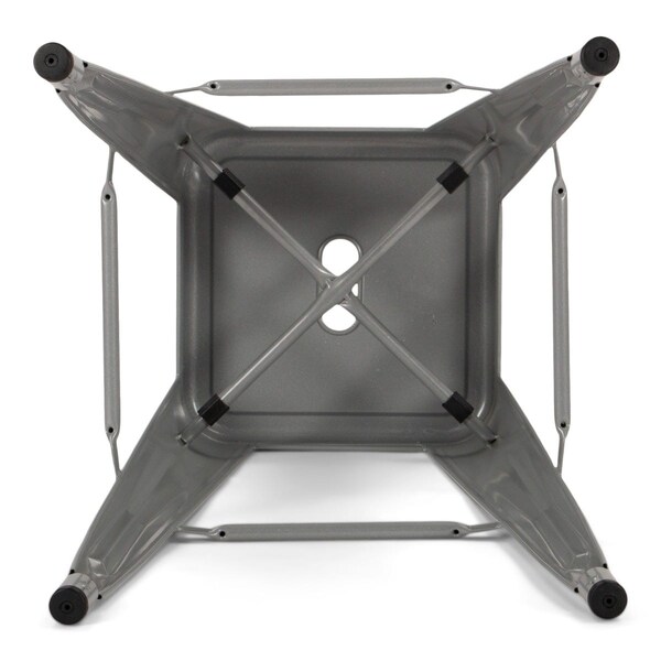 Atlas Commercial Products Titan Series Industrial Metal Bar Stool, Silver - MBS9SLV