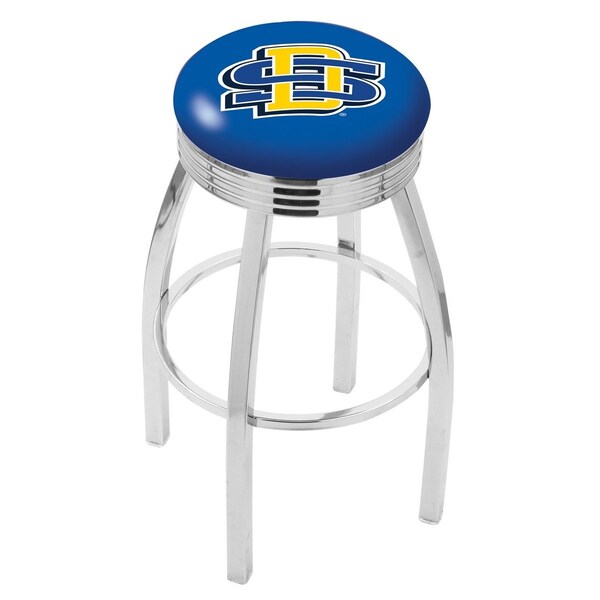 Holland Bar Stool Co 25" Chrome South Dakota State Swivel Bar Stool, Accent Ring - L8C3C25SDAKST