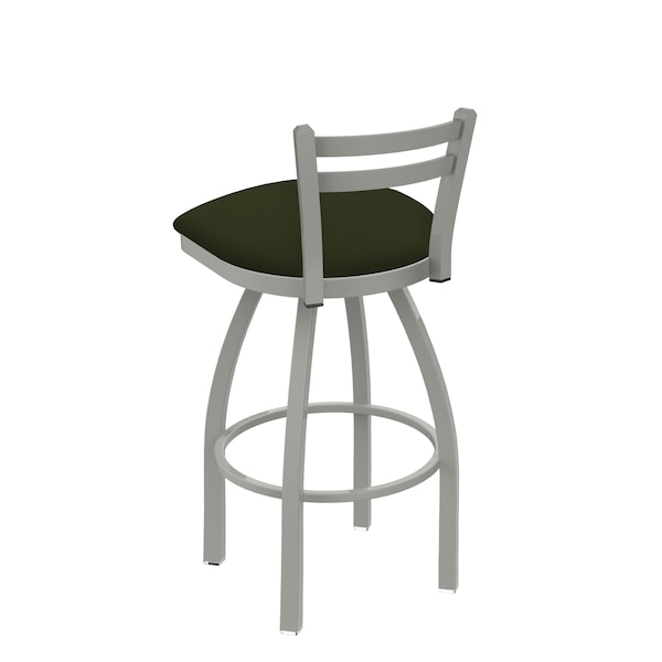 Holland Bar Stool Co 30" Low Back Swivel Bar Stool, Nickel Finish, Canter Pine Seat - 41130AN010
