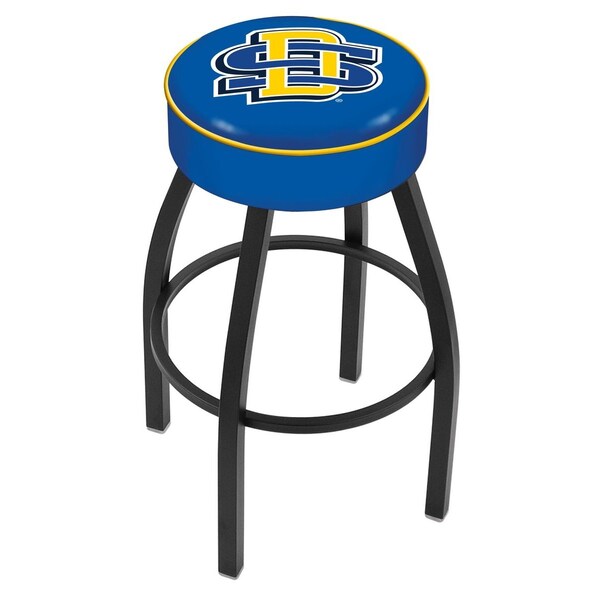 Holland Bar Stool Co 25" South Dakota State Cushion Seat, Blk Wrinkle Base Swivel Bar Stool - L8B125SDAKST
