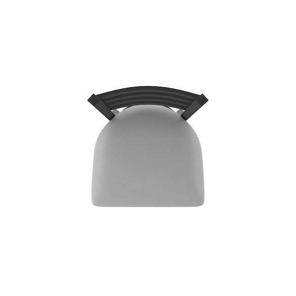 Holland Bar Stool Co 30" Stationary Bar Stool, Black Wrinkle, Canter Grey Seat - 40030BW007
