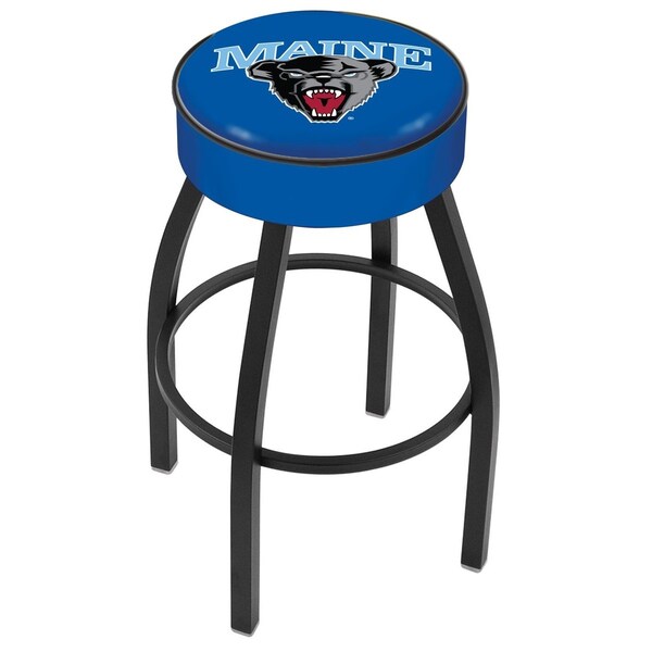 Holland Bar Stool Co 25" 4" Maine Cushion Seat, Blk Wrinkle Base Swivel Bar Stool - L8B125MAINEU