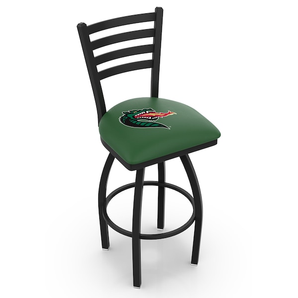Holland Bar Stool Co 25" Blk Wrinkle UAB Swivel Bar Stool, Ladder Back - L01425ALABIR