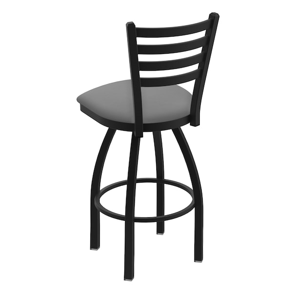 Holland Bar Stool Co 30" Swivel Bar Stool, Black Wrinkle, Canter Grey Seat - 41030BW007