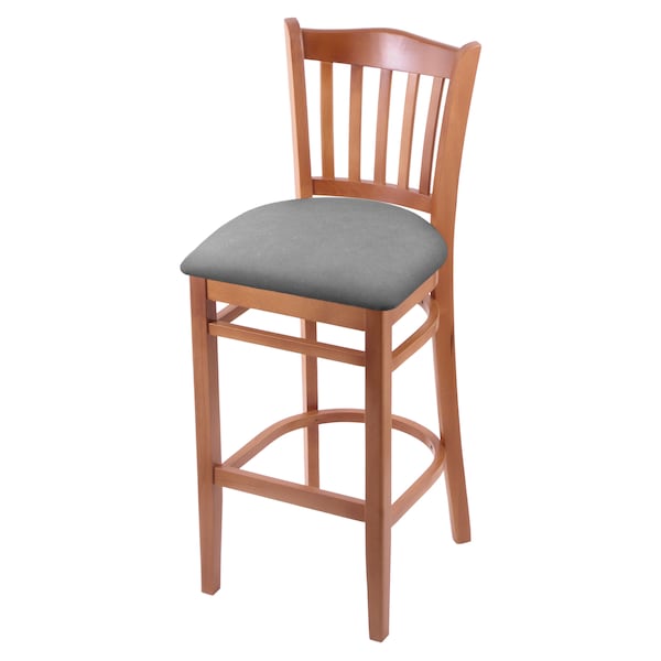 Holland Bar Stool Co 30" Bar Stool, Medium Finish, Canter Grey Seat - 312030MED007