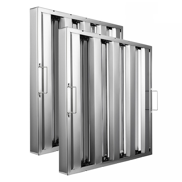 Amgood 20 in. x 20 in. x 2 in.  Stainless Steel Hood Filter, 2PK - SSHF-2020-2PK-Z