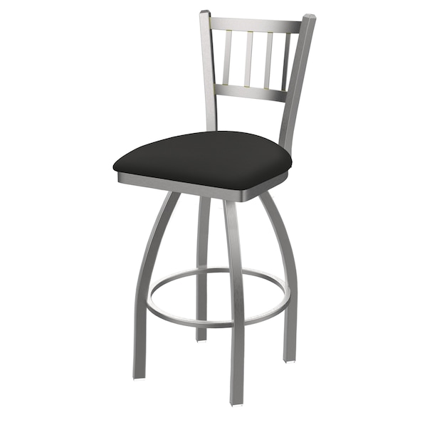 Holland Bar Stool Co OD810 Contessa Stainless Steel 30 Swivel Outdoor Bar Stool with Breeze Graphite Seat - OD81030SSOD003