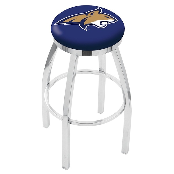 Holland Bar Stool Co 25" Chrome Montana State Swivel Bar Stool, Accent Ring - L8C2C25MONTST