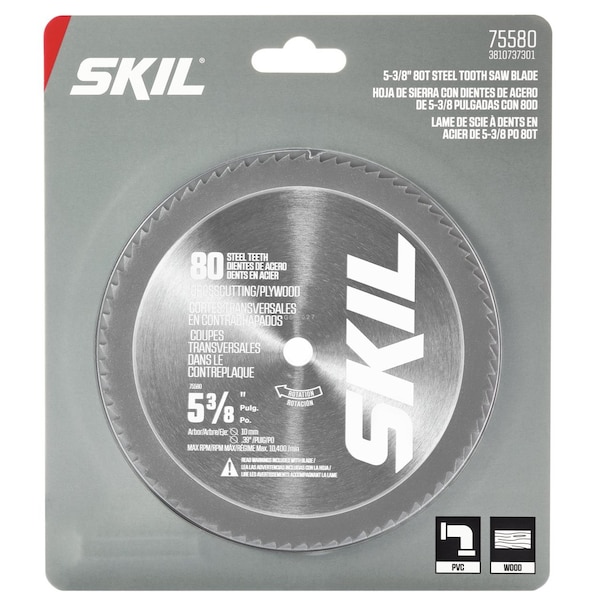 Skil Steel CSB Vnl Plst Plwd 75580 5-3/8" 80T - 75580
