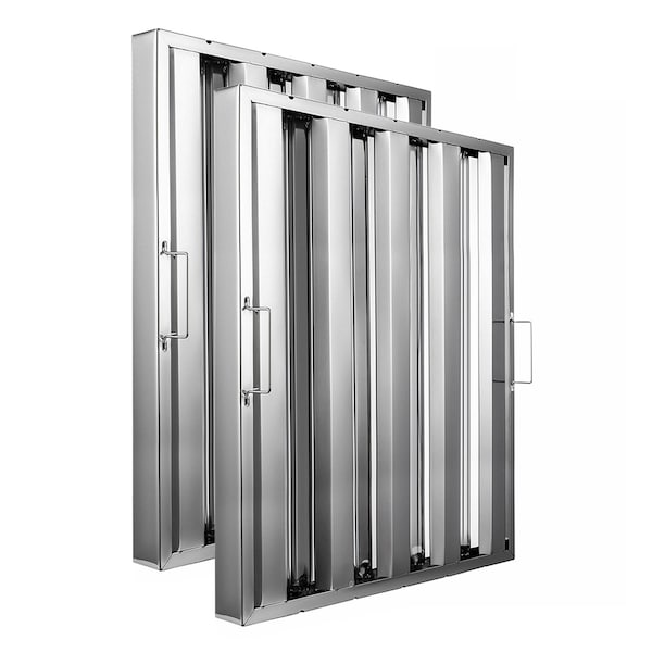 Amgood 20 in. x 25 in. x 2 in.  Stainless Steel Hood Filter, 2PK - SSHF-2025-2PK-Z
