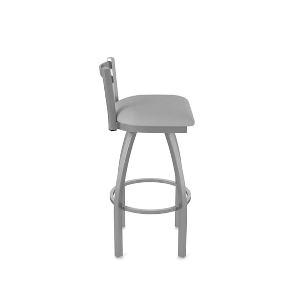 Holland Bar Stool Co OD411 Jackie Low Back Stainless Steel 30 Swivel Outdoor Bar Stool with Breeze Sidewalk Seat - OD41130SSOD006