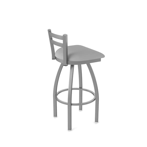 Holland Bar Stool Co OD411 Jackie Low Back Stainless Steel 30 Swivel Outdoor Bar Stool with Breeze Sidewalk Seat - OD41130SSOD006