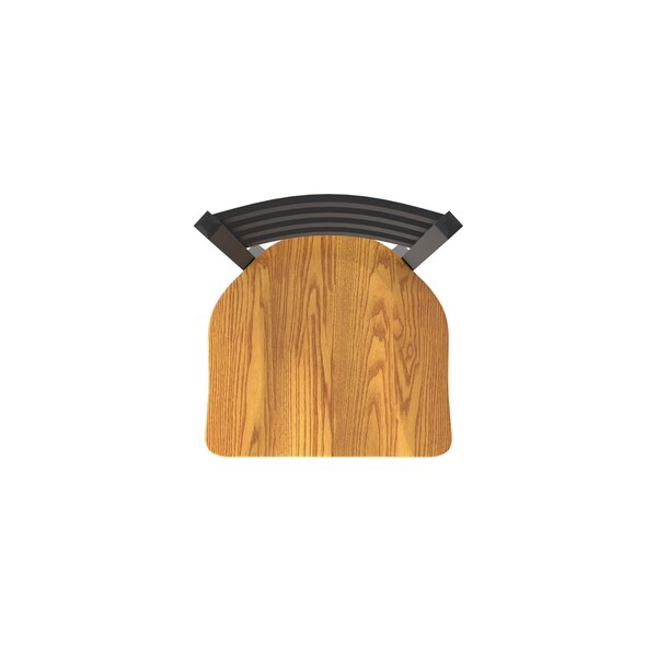 Holland Bar Stool Co 30" Stationary Bar Stool, Black Wrinkle, Med Oak Seat - 40030BWMEDOAK