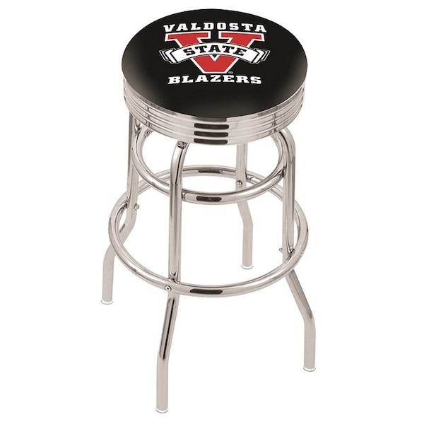 Holland Bar Stool Co 25" Chrome 2-Ring Valdosta State Swivel Bar Stool, Accent Ring - L7C3C25VALDST