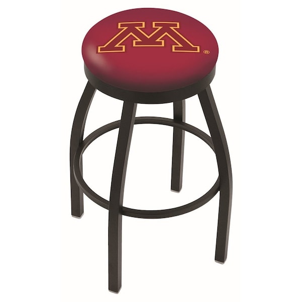 Holland Bar Stool Co 30" Blk Wrinkle Minnesota Swivel Bar Stool, Accent Ring - L8B2B30MINNUN