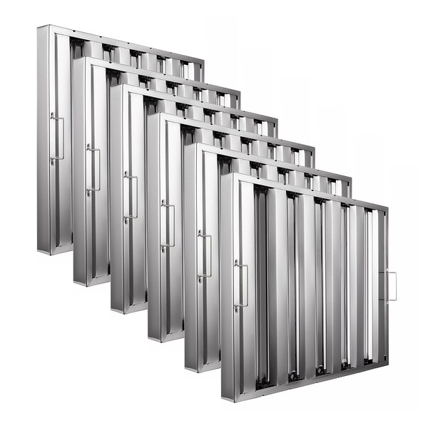 Amgood 25 in. x 20 in. x 2 in.  Stainless Steel Hood Filter, 6PK - SSHF-2520-6PK-Z
